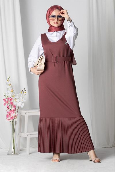 Sevitli Rochie Gilet - Trandafir uscat