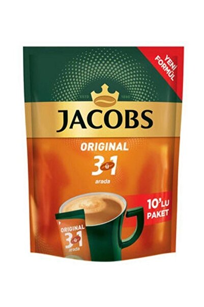 Jacobs 3'ü 1 Arada Karışım Kahve 10'lu Paket