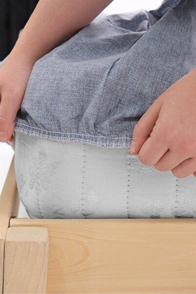 FAVORA Βαμβακερό Μονό Παπλωματοθήκη - Καρό και Ελαστικό