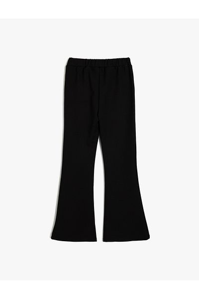 Koton Schlaghose Slim Fit Metallschnalle Detaillierte Viskose-Mischung
