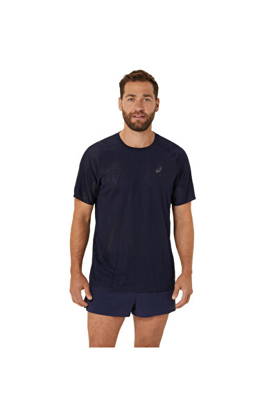 Asics Ανδρικό μπλουζάκι τρεξίματος Metarun FW 2024-Ναυτικό μπλε-S