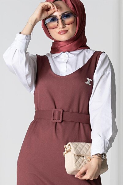 Sevitli Φόρεμα Gilet - Dusty Rose