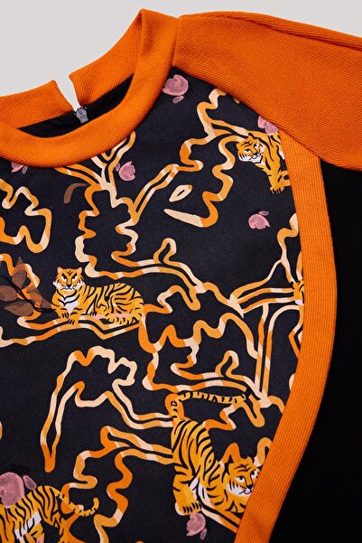 Lia Lea Bg Store Girl's Orange-Black Dress