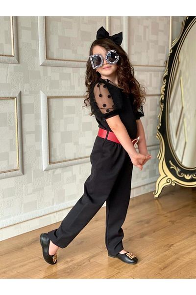 KOKOŞ BEBEK Σετ Μαύρο και Κόκκινο Kokoş Jumpsuit