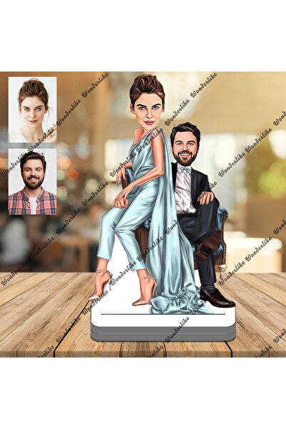 wonderlike Bay Karı-koca 3d Ahşap Biblo,sevgiliye Hediye,doğum Günü Hediyesi