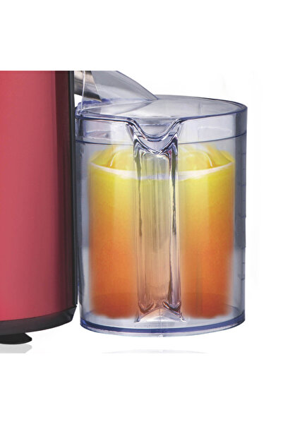 DOTS Stainless Steel Juicer with 2L Pulp Container, 1L Juice Cup with Mesh Filter - 850W - Red & Black