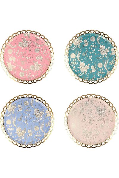 STOREMAX Ntwork Meri 204724 English Garden Plate, 8-Piece Art 1087243
