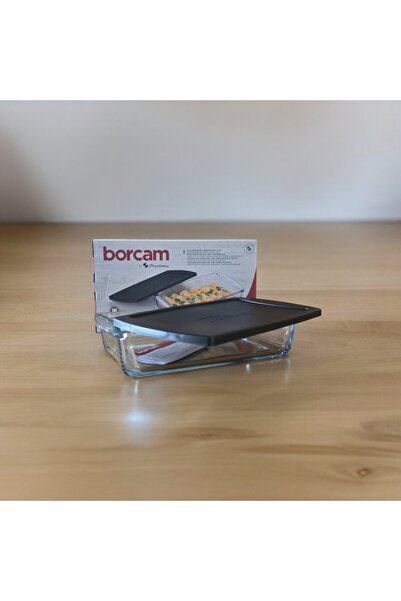 Paşabahçe 59864 Borcam Fırın Tepsi Siyah Kapaklı 1320 Cc
