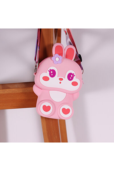 Ogi Mogi Toys Silikon-Rosa-Hasen-Schultertasche