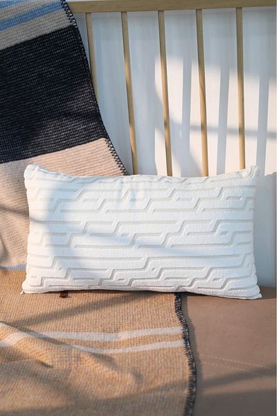 FAVORA Husă de pernă dreptunghiulară cu design special cu model autentic - crem