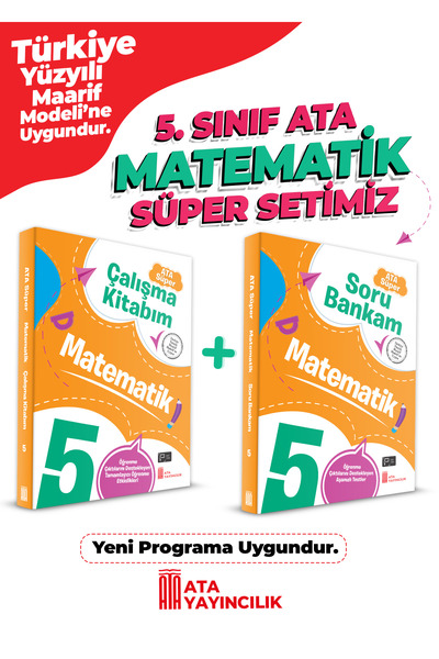 Ata Yayıncılık 5. Sınıf Matematik Süper Set Soru Bankam + Çalışma Kitabım