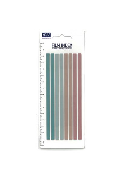 KRAF 85135-2 Index Film (PP) Morandı Color Adhesive Bookmark 5x135mm 8 Colors X 20yp