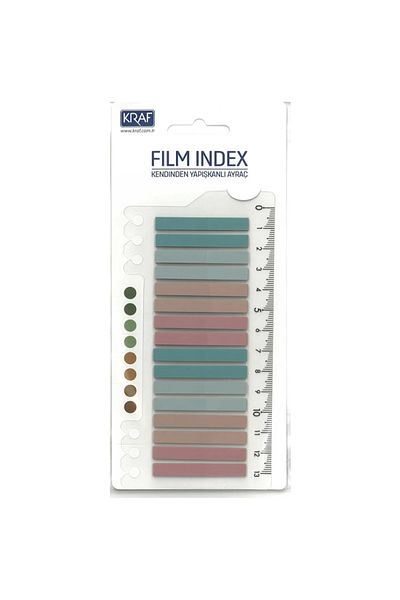 KRAF 16645-2 Index Film - Ruled Morandı Color Adhesive Bookmark 6X45Mm 16Pcs X 20Yp