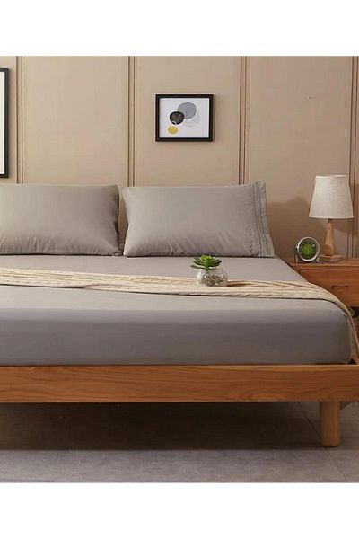 MODA HOME Cearceaf de pat pieptănat din bumbac elastic 180x200cm KINGSIZESHERI014538811