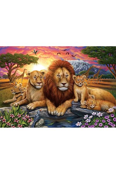 Sunman 5221 Art Puzzle, Lion Family 1000 Piece Puzzle