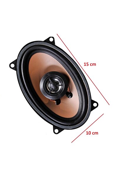 POLAXTOR Poke Oto Hoparlör Mini Oval 10x15cm Tweeterli 2 Adet 200w PK-5900
