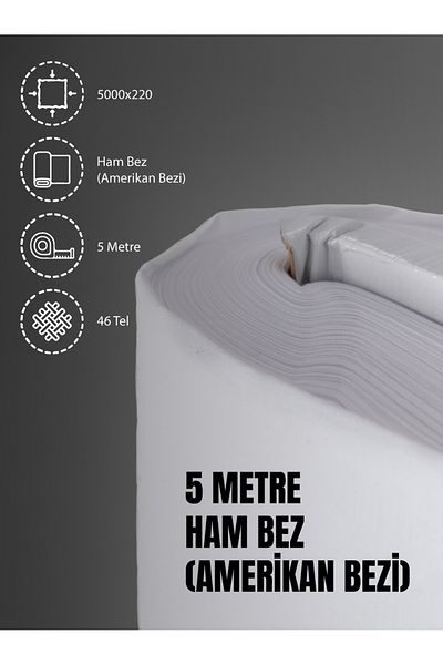 FAVORA Λευκό 100% βαμβάκι 46 σύρμα αμερικανικό πανί - Raw Cloth Punch, 500x220 cm