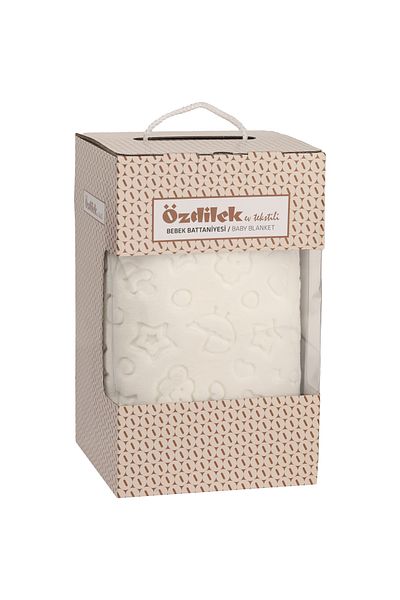 Özdilek 100x120 Cm Boxed Embos Baby Blanket