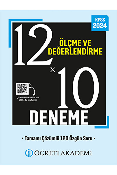 Öğreti Akademi ÖĞRETİ AKADEMİ 2024 KPSS Eğitim Bilimleri 12X10 Ölçme ve Değer...