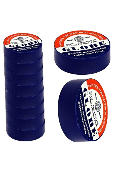 Genel Markalar Globe Elektrik Bantı Izolebant Mavi 10 Adet