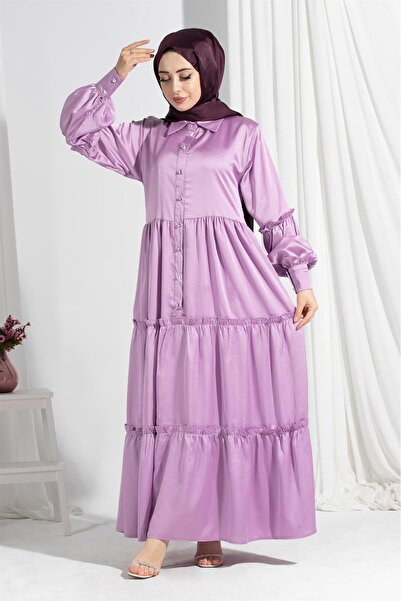 Sevitli İzabella Satin Ebise-λιλά