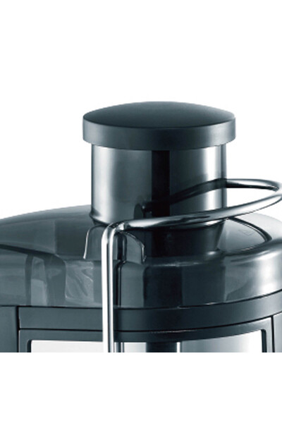 DOTS Stainless Steel Juicer with 1.2 Liter Pulp Container, 0.5 Liter Juice Cup - 400W - Silver & Black