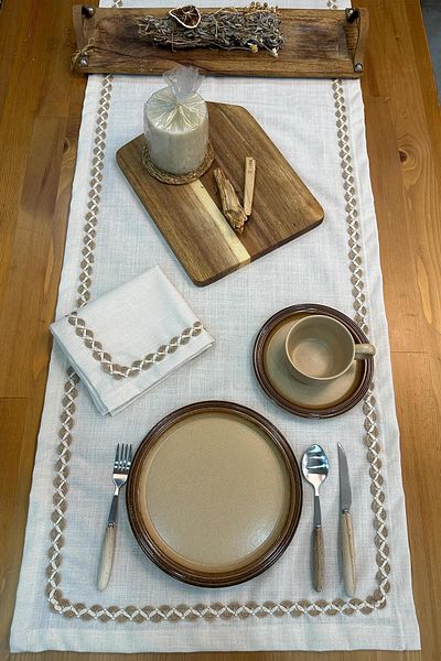 Markaev Ham Runner Jute - Κεντημένο ύφασμα