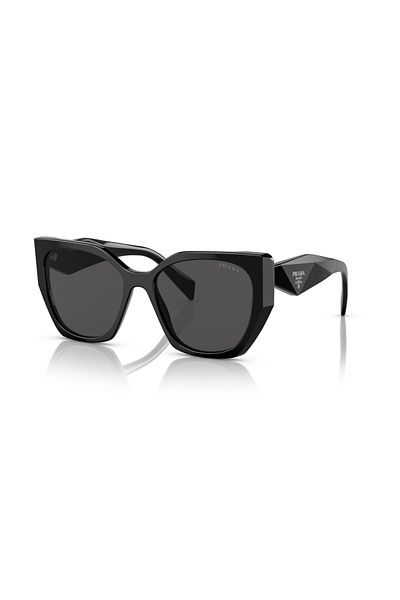 Prada Woman Pillow Sunglasses- Pr 19zs - Lense Size:55mm - Black