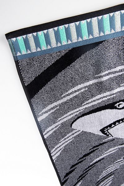 Özdilek Πετσέτα θαλάσσης Cannes Shark Swim Black Velvet 86x162 cm