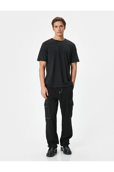 Koton Βασικό T-Shirt με λαιμόκοψη με κοντό μανίκι