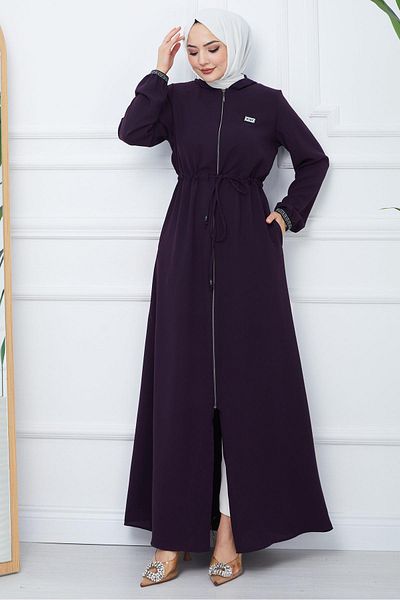 hafsamina Δίχτυ με κουκούλα δεμένο Ferace Plum HM2360