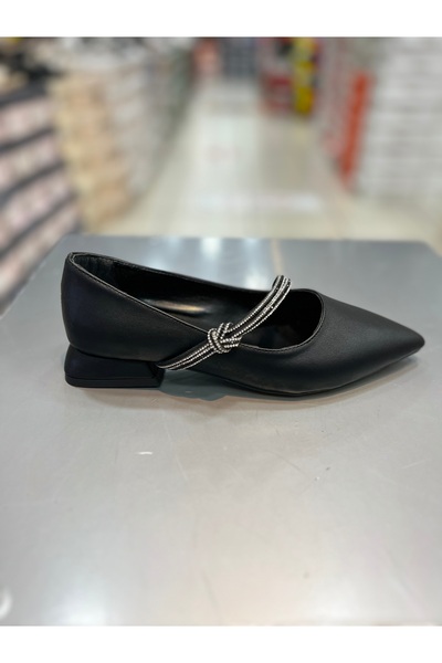 Hacıoğlu Ayakkabı Balerini de damă Hco cu detalii de piatră elegantă - cu eșarfă