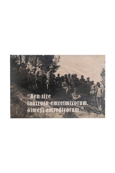 Anadolia Ατατούρκ Σημειώσεις Μην Κάνω Επίθεση Ξύλινη Καρτ ποστάλ