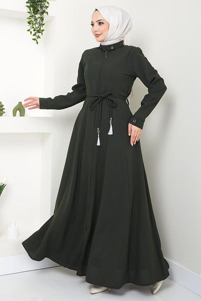 hafsamina Πλισέ Mevlana Ferace Khaki HM2057