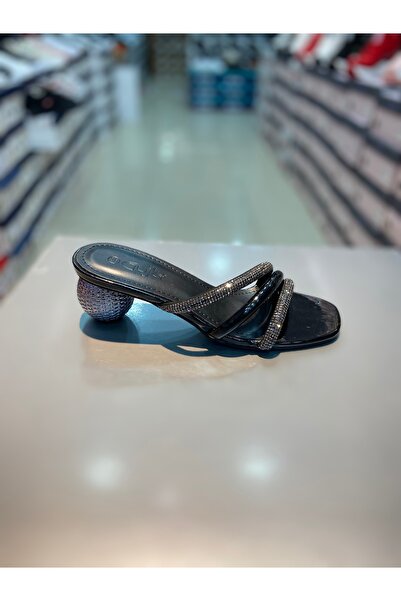 Guja Stylish Women's Heeled Slippers with Imported Stones