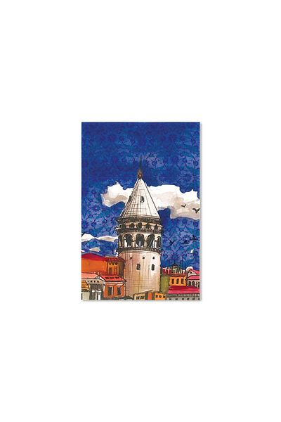 Anadolia Galata Tower - Ξύλινο Σχέδιο Καρτ ποστάλ