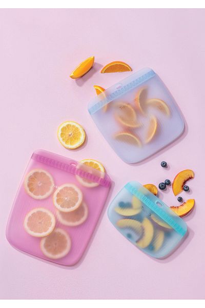 Tupperware Thin Silicone Food Storage Bag Set of 3