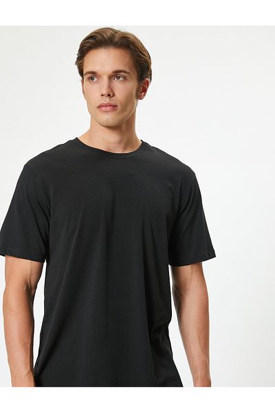 Koton Βασικό T-Shirt με λαιμόκοψη με κοντό μανίκι