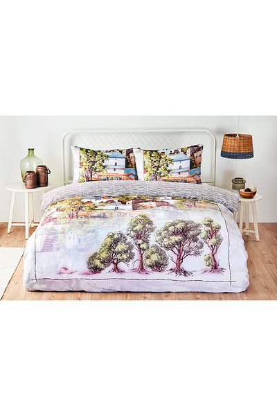 Özdilek Σετ Παπλωματοθήκη Town Double Soft Life Satin