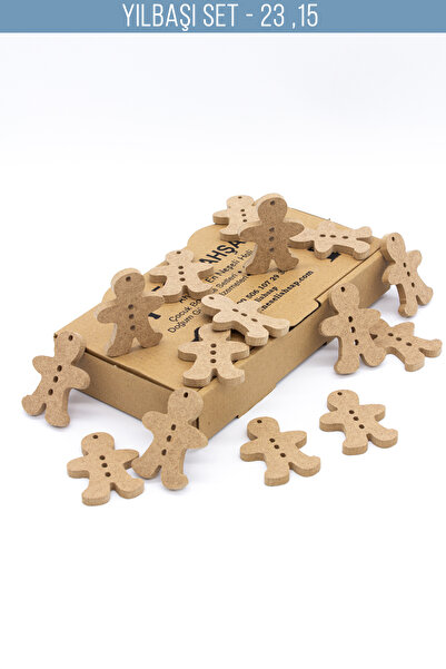 na neşeli ahşap 15 adet Yılbaşı süsü çocuk okul öncesi etkinli Yılbaşı ağacı ...