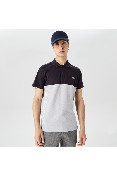 Lacoste Erkek Regular Fit Renk Bloklu Siyah Polo