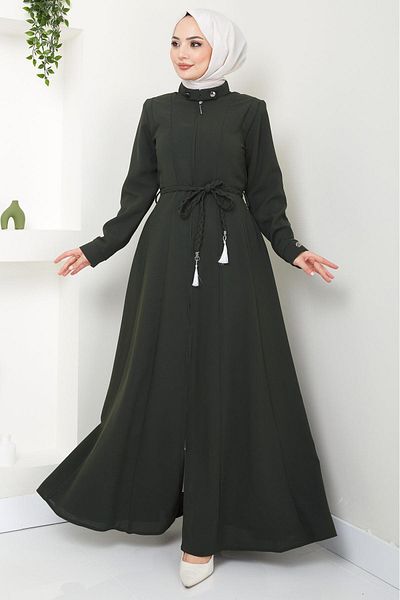 hafsamina Πλισέ Mevlana Ferace Khaki HM2057