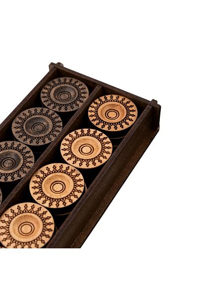 Anadolia Wooden Backgammon Scale Set and 2 Piece Dice Set