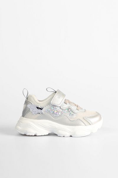 Vicco Gray Kimmy Lightweight Baby Girl Sneakers