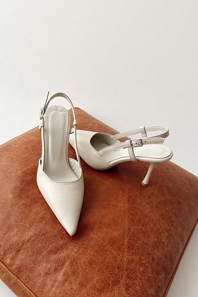 nope21shoess Camelia Beige - Stiletto din piele naturală
