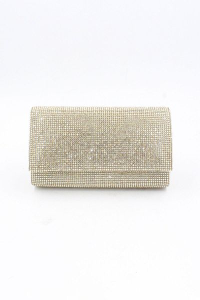 Chantaky 064 450 Χρυσό Κρυστάλλινο Βραδινό Φόρεμα Clutch - Βραδινή Τσάντα