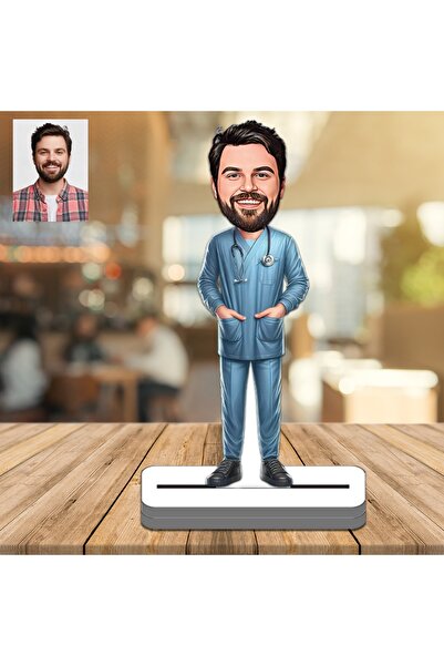 wonderlike Doktor2 3D Ahşap Biblo,Sevgiliye Hediye,Doğum Günü Hediyesi