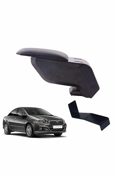 3 Tıkla Fiat Linea 2007 Black Armrest with Non-Pierced Steel Legs