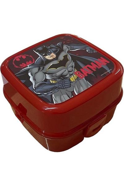 Batman TMN باتمان559627 - حاوية طعام للتغذية مكونة من طبقتين