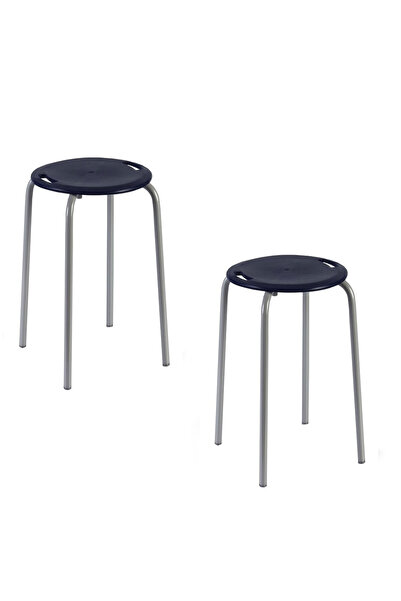 Prima Nova Banyo Mutfak Balkon 2'li Tabure - Lacivert